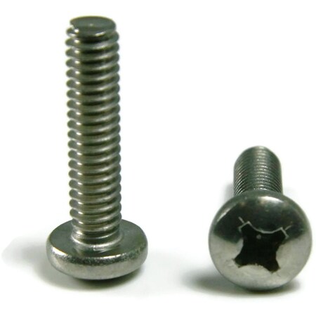 Newport Fasteners #10-32 x 1 in Phillips Pan Machine Screw, Plain 316 Stainless Steel, 500 PK 915468-PR-500
